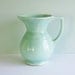 Vintage Farmhouse Pottery Pitcher or Vase in Light Green