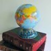 Ohio Art Tin Toy World Globe Bank with Signs of the Zodiac on Its Base