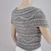 Hand knit vest, Cross Sweater, Capelet, Neck warmer in grey