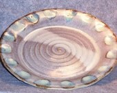 Lavender Ceramic Plate Handmade Stoneware Shell design Wheel Thrown Stoneware Ceramics Pottery