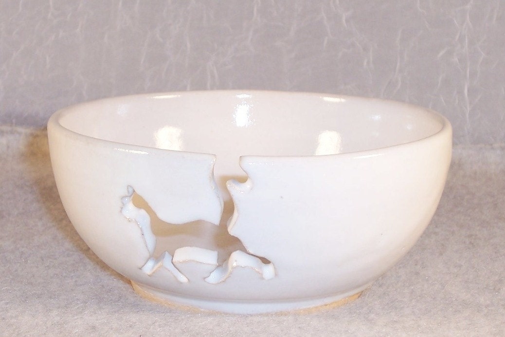 Custom Made to Order Ceramic Cat Yarn Bowl Knitting Holder Stoneware Wheel Thrown Hand carved Ceramics Pottery