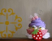 Fake Cupcake Coquettish Cupcakes Strawberry Babette Fab Birthday Gift, Business Card Name Card or Photo Holder