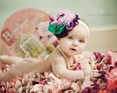 PURPLE-RAZZI  Hairpiece for infants teens,  women, special occasions and photo shoots  weddings, bridesmaids flower girl