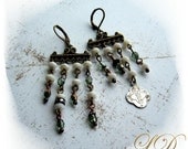 SALE Healing Earrings with religous medal