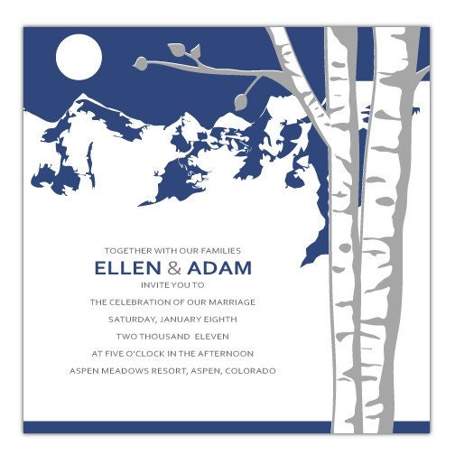 Mountain Aspen  - Printable Invitation