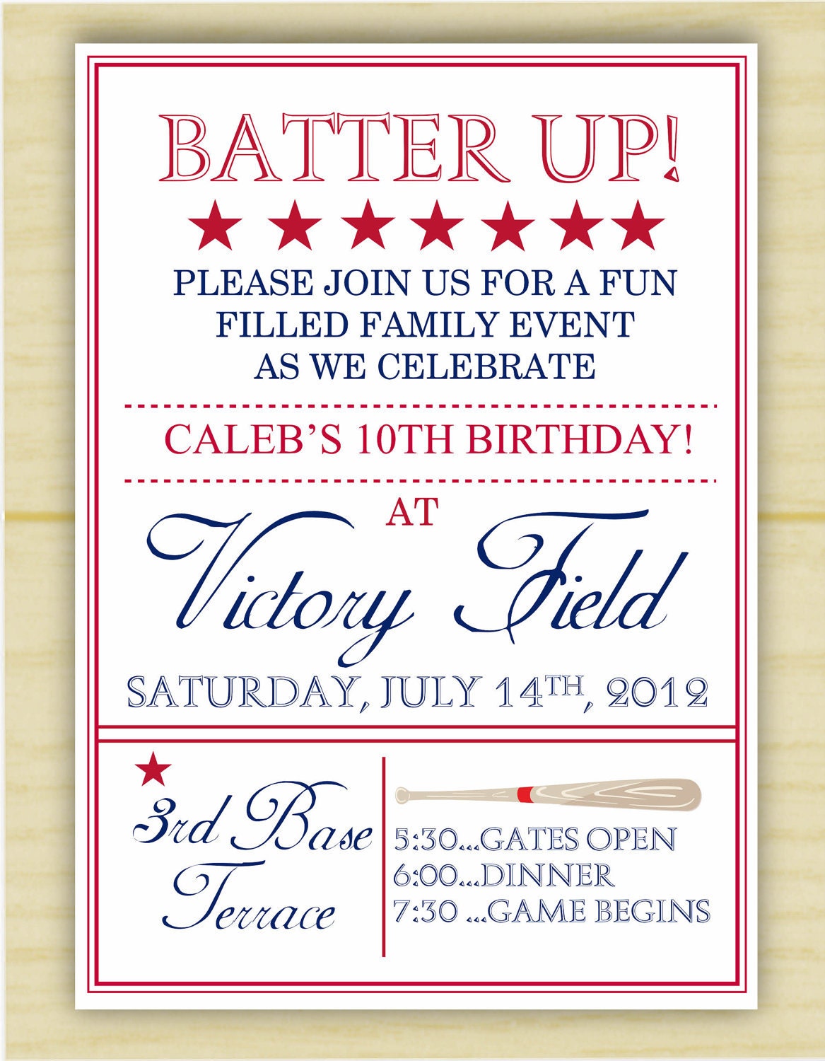 Vintage Baseball Birthday Invitation (set of 10) Il_170x135