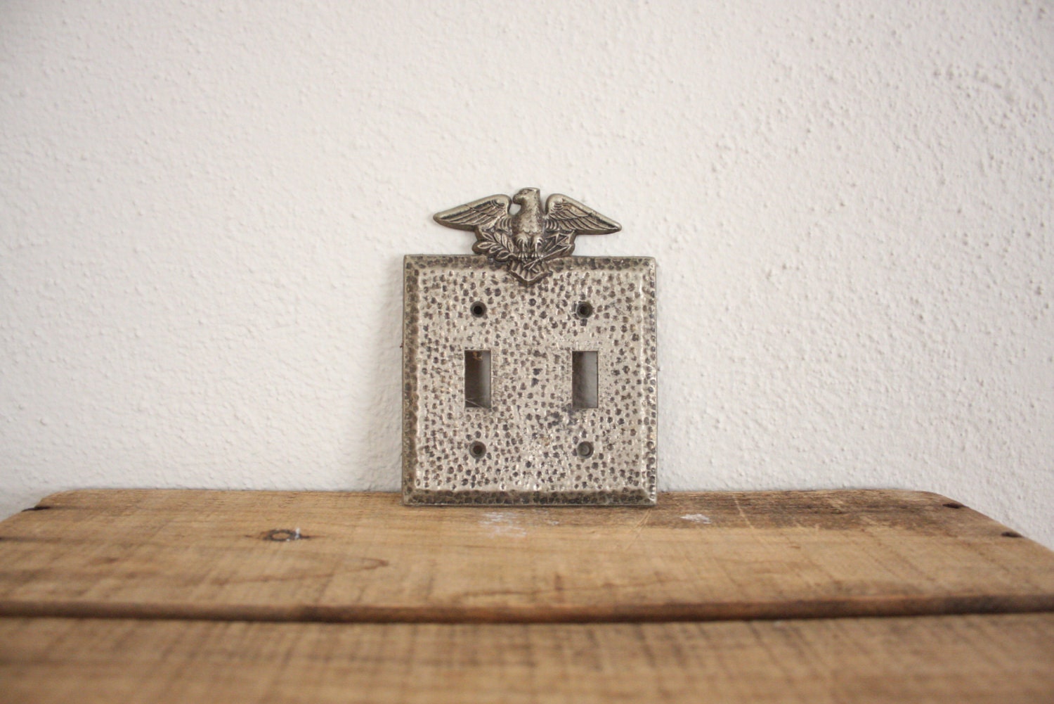 Vintage Light Switch // Mid Century Steel Light Cover