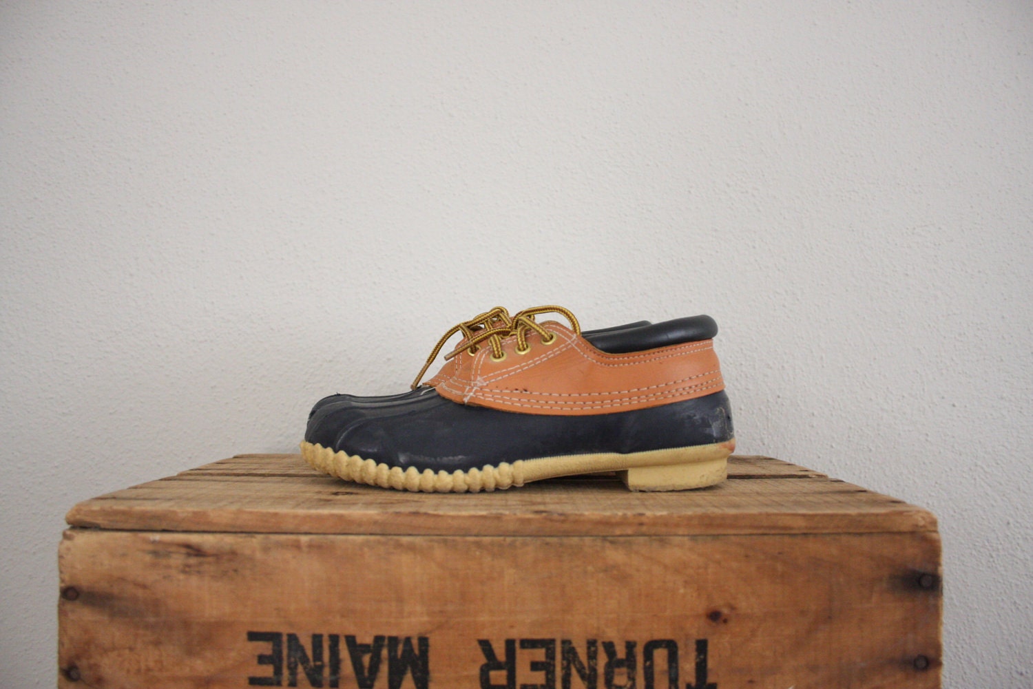 Retro Rubber Shoes // Vintage 1960s Navy Blue Rubber Short Rain Boots // MId Century Shoes