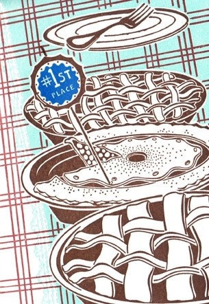 1st Place Pie - Letterpress Print