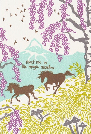 Meet me in the magic meadow - Letterpress Card