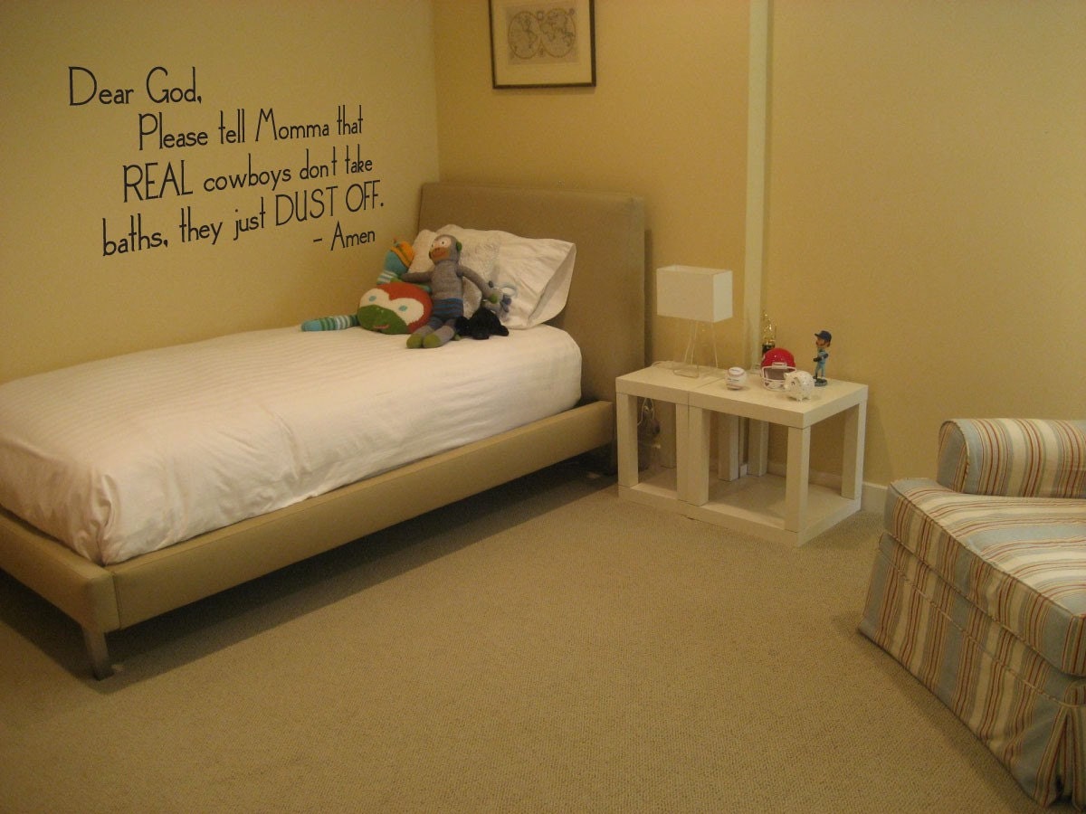 Wall Decal - Cowboy quote - Nursery or little boys room 010-30
