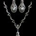 Statement Bridal Necklace and Celebrity Teardrop Earrings, Hollywood Glamour Weddings Jewelry, MERYL