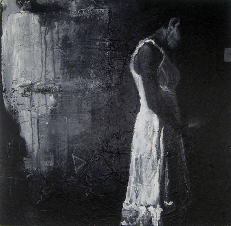 Fruitful Darkness -  original mixed media painting