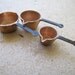 copper colored pan set dollhouse miniatures
