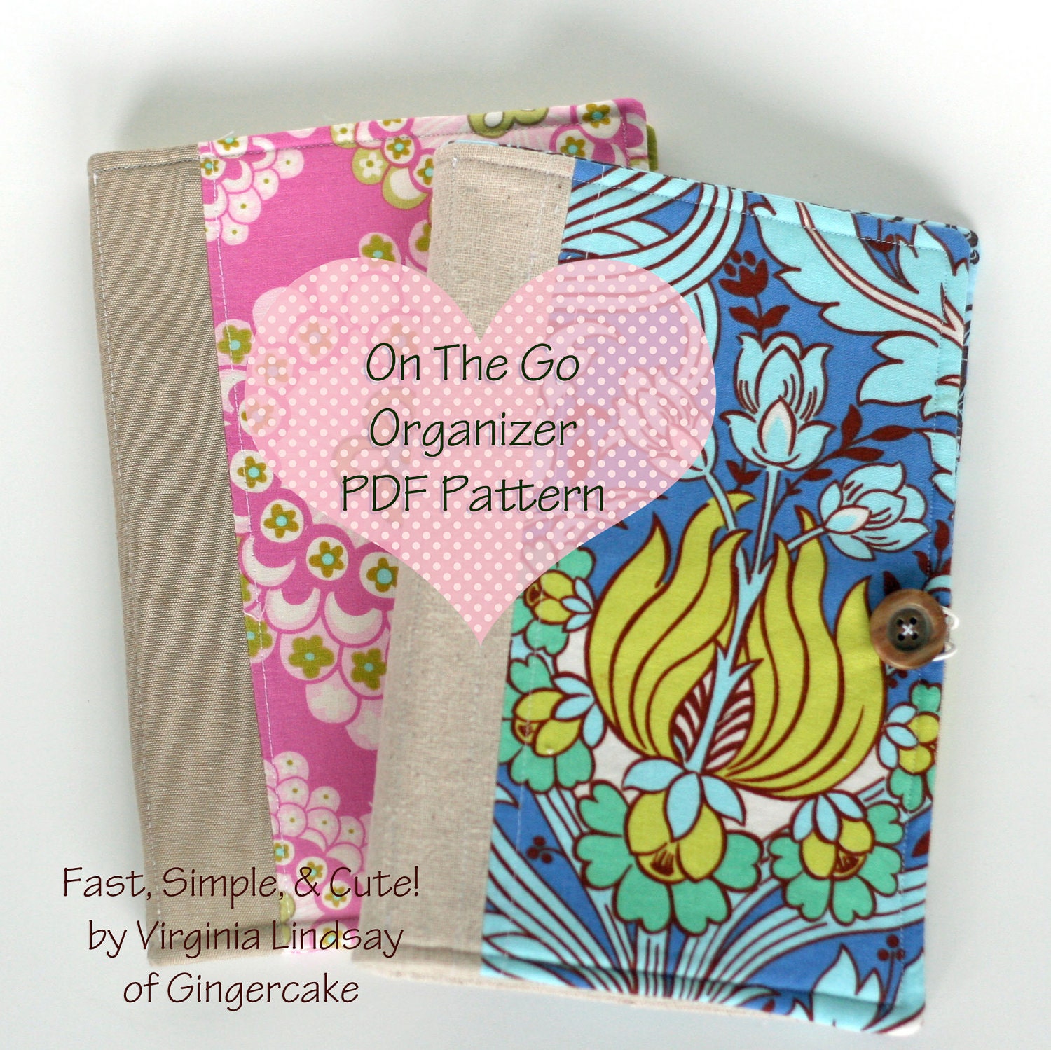 Organizer and Colored Pencil Holder Sewing Pattern PDF Organize Coupons, receipts, postcards Bonus Colored Pencil Holder Pattern