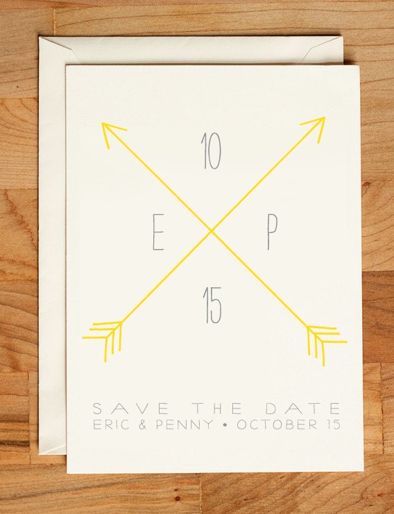 Wedding Save the Date - Arrows Straight & True Invitation