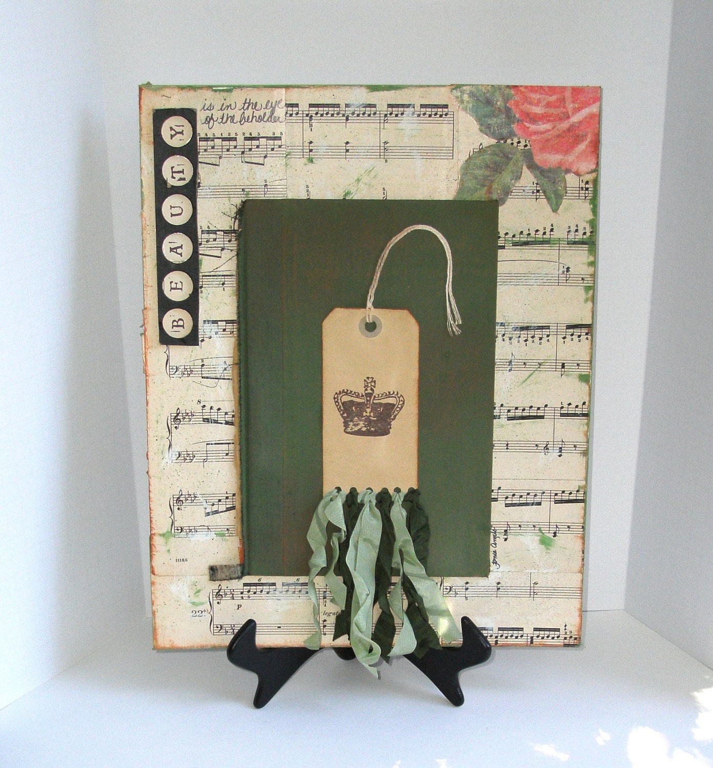 Mixed Media Altered Canvas - Beauty is in the Eye of the Beholder