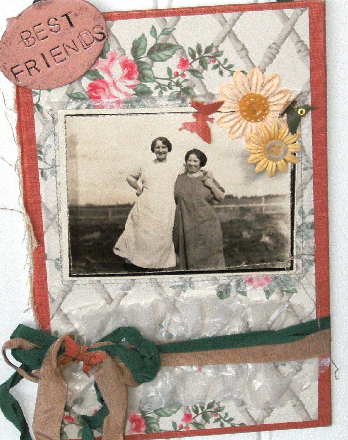 Best Friends Collage - Experimentation No. 1 with Wax Paper