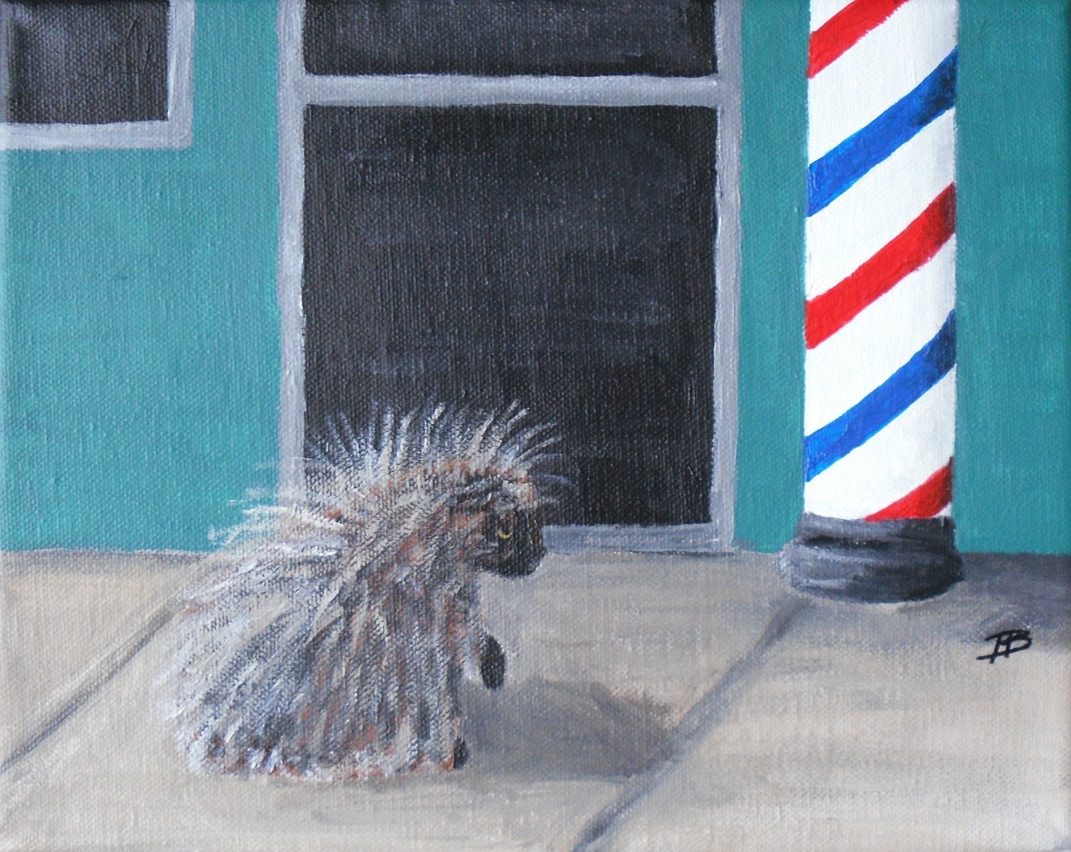 Walkin-ins Welcome - original painting, porcupine