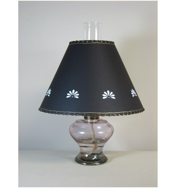 Black and white Hurricane Lamp Shade