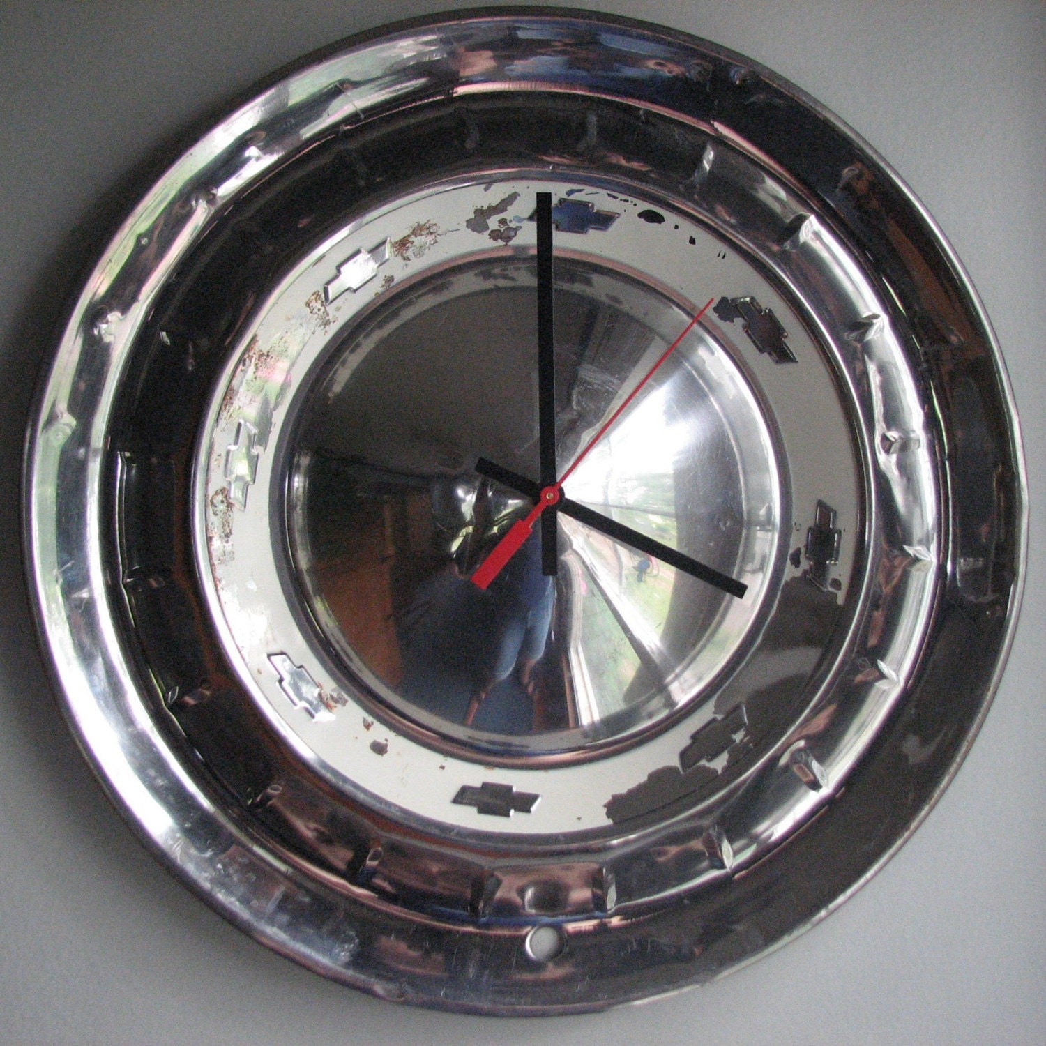 1955 Chevy BelAir Hubcap Clock by 8milecreekdesigns on Etsy