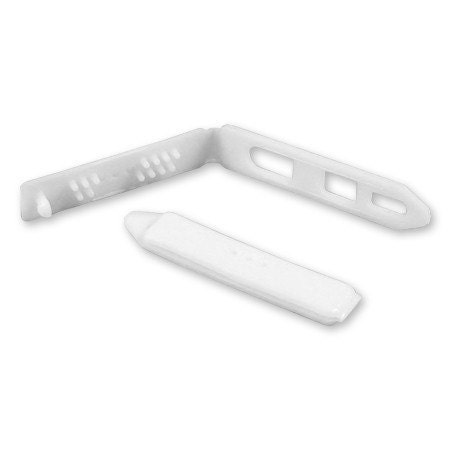 100 White Plastic Barrette Hair Clips - 40mm 1 1/2 inch