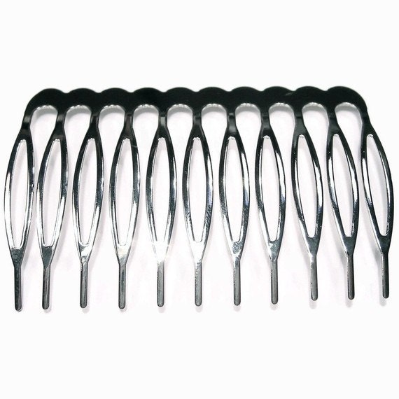 12 Metal Hair Combs, Premium - 60mm (2 3/8 inch)