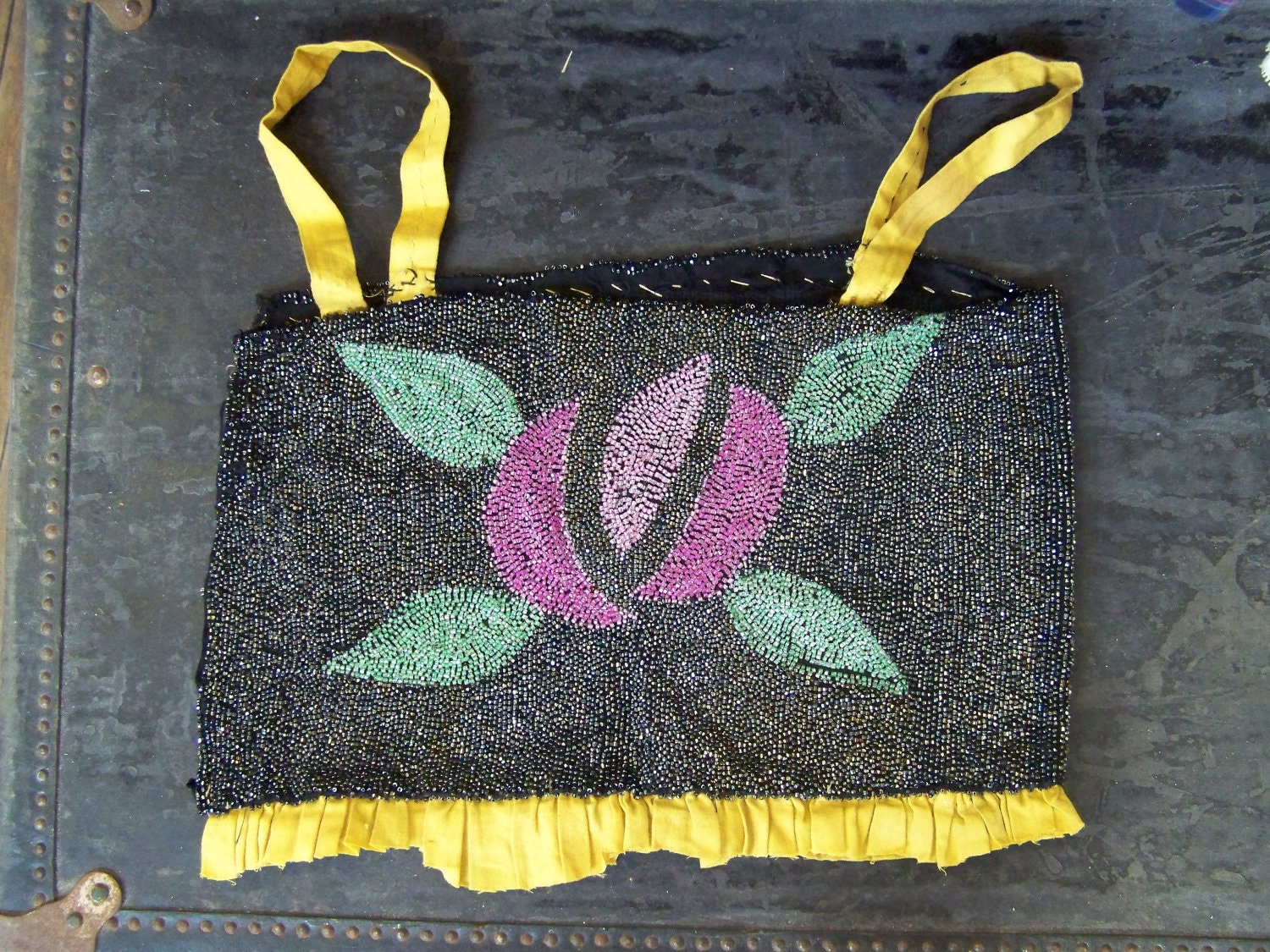 1920s Heavy Beaded Burlesque Top Great Gatsby