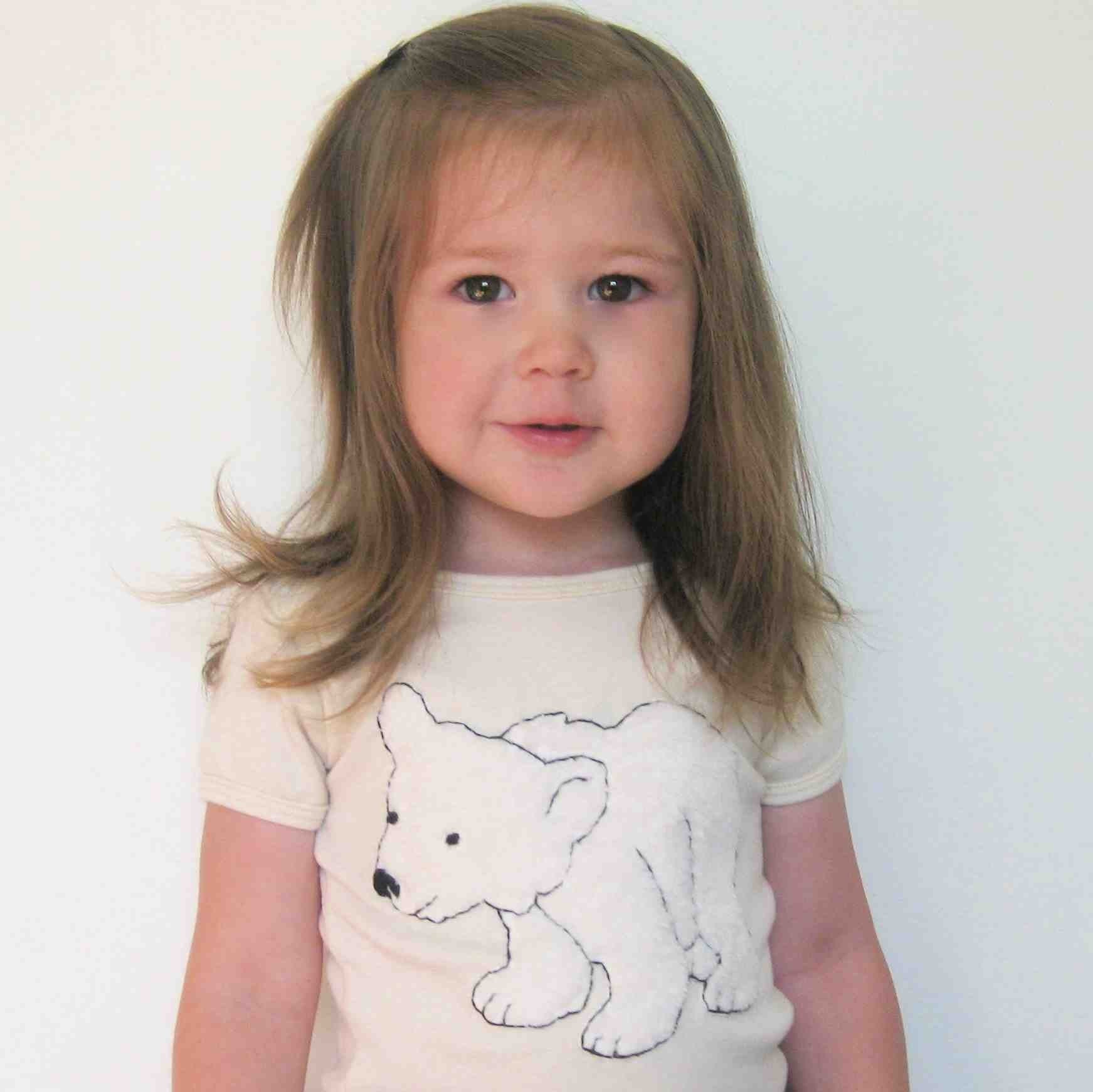 Organic Fuzzy Polar Bear Tshirt