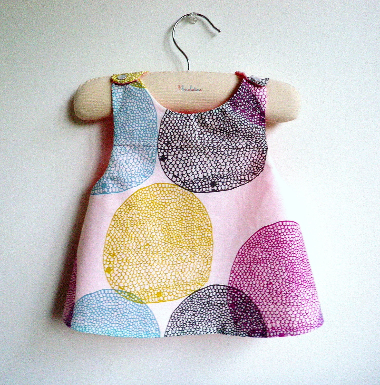 Girls Dress - Reversible Pinafore - reversible dress  - The Orsay - French Style - Babies, Toddlers, Girls from 6 months to 5Y