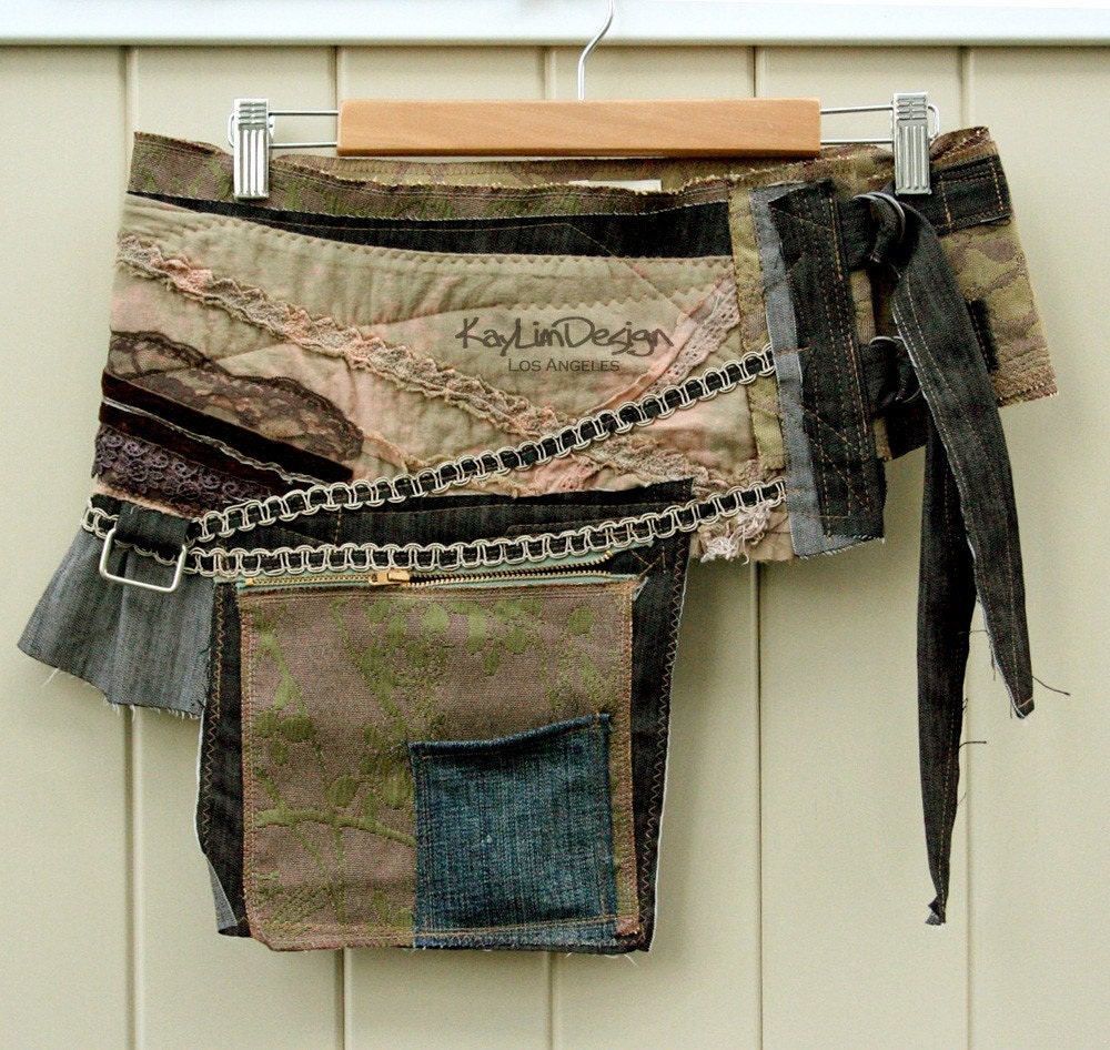One of a kind Hip pouch / Utility waist bag - KHB033 ONE SIZE