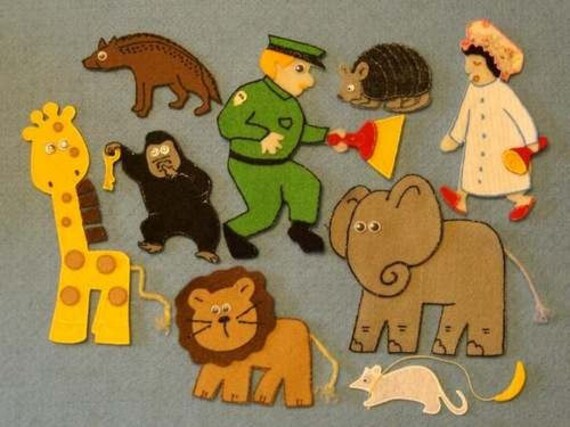 Items Similar To Good Night Gorilla Felt Set On Etsy