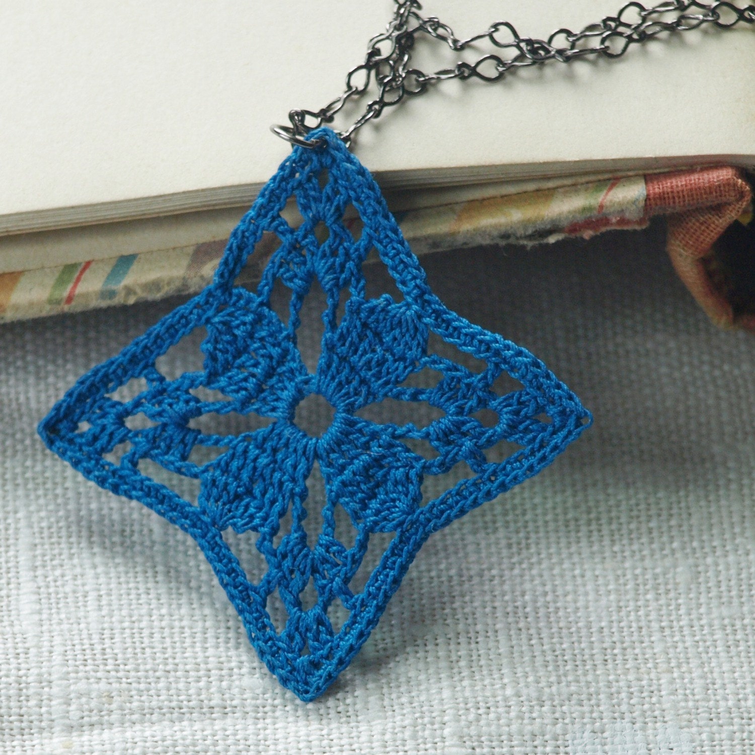 Avondale Crochet Necklace- Dark Turquoise