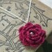 Hyde Park Crochet Flower Necklace- Raspberry