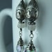 Thailand Inspired Mystic Topaz, Sterling Silver Buddha Heads, and Moonstone Earrings
