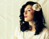 Wedding Hair Accessory - Bridal Hair Accessories - Ivory Bridal Accessory -Satin