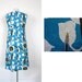 1960s Mod Dress / Bluebells and Bow / 60s Dress / S M