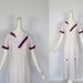 Vintage 1930s Dress / White Eyelet Lace Dress / Tea and Tennis / Small S