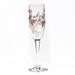 Hand Painted Swarovski Crystal Champagne Flutes Set of Two