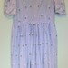 1950s 1960s light blue spring daisies flowers embroidered dress XL XXL