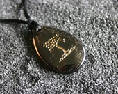 Gold Tree Of Life Engraved Smokey Quartz Gemstone
