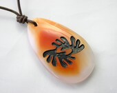 BI NKA BI Engraved Carnelian Gemstone Africian Symbol Peace Harmony