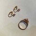 Vintage gold amethyst ring matching earrings