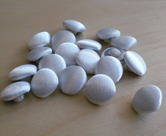 satin covered bridal buttons