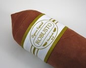 Light Robusto Cigar Bolster Pillow with White Band