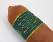Corona Cigar Pillow with Emerald Green and Gold Band