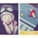 Baby Pilot Hat - Newborn Aviator Hat With Goggles - Newborn Photo Prop - Chin Strap Baby Hat - Rocketeer Size NEWBORN
