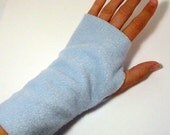 Fleece Fingerless Gloves for LADIES - Ice Blue