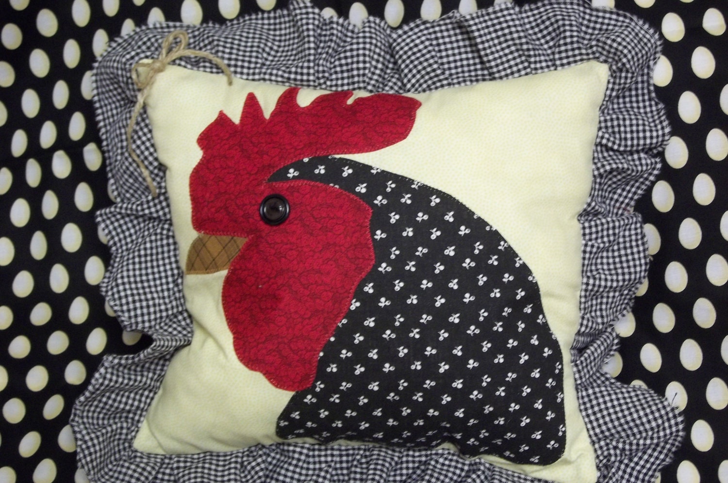 French Country style Rooster pillow-free shipping