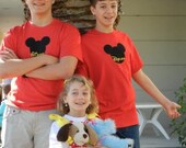Red Adult Mickey or Minnie Mouse T-shirt